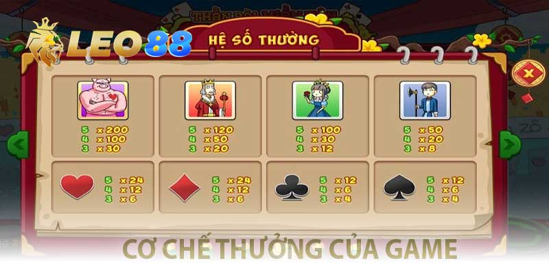 cơ chế thưởng của thần bài miền tây
