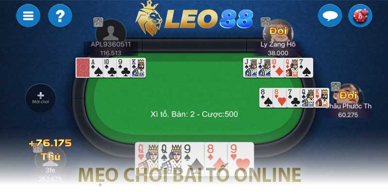 mẹo chơi bài tố online hiệu quả